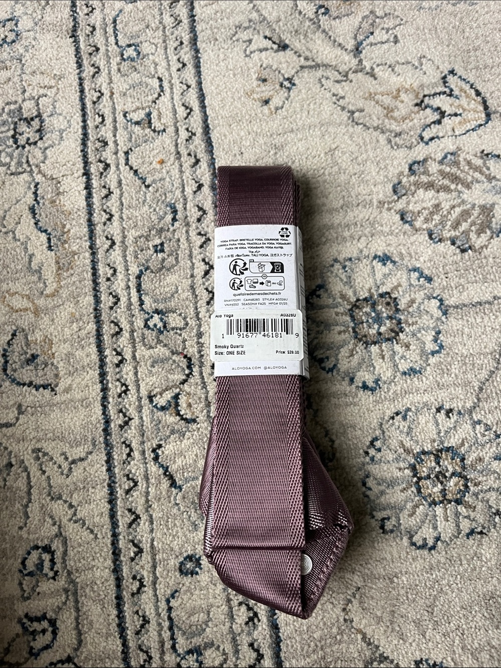 ALO Yoga Smoky Quartz color Yoga Mat Strap - Picture 2 of 4